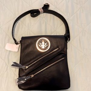 Leather shoulder bag, new with tags attached